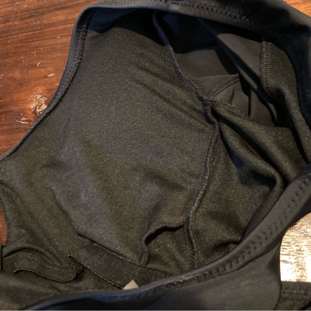 Black Swimsuit One Piece Long Sleeve Rashguard with Bows Size XS - Picture 7 of 7